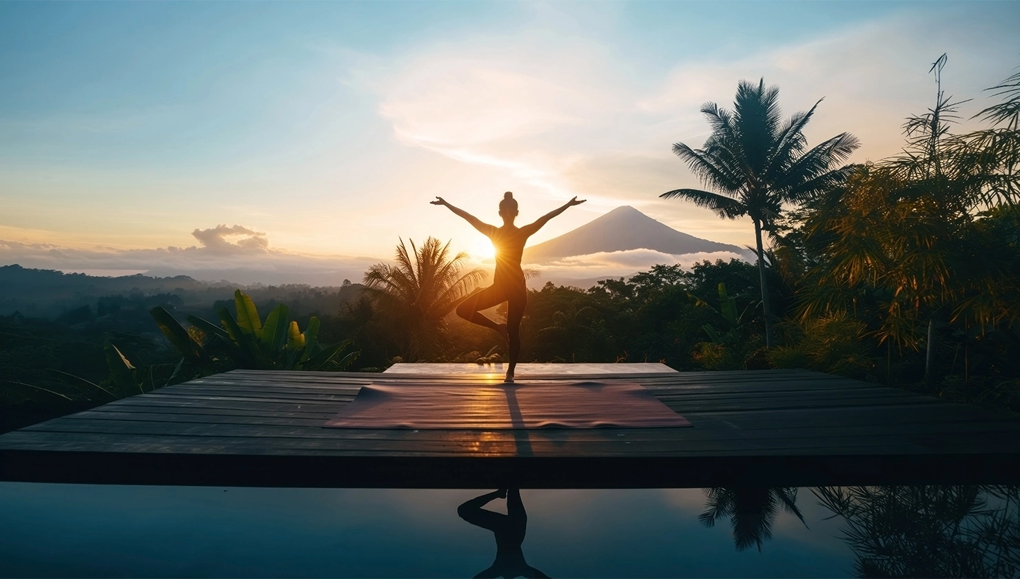 European wellness tourists experiencing holistic healing in India